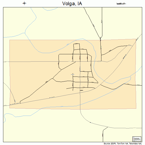 Volga, IA street map