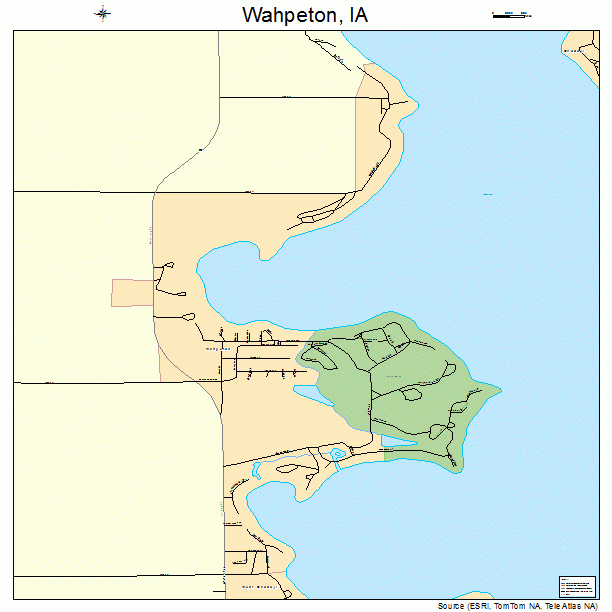 Wahpeton, IA street map