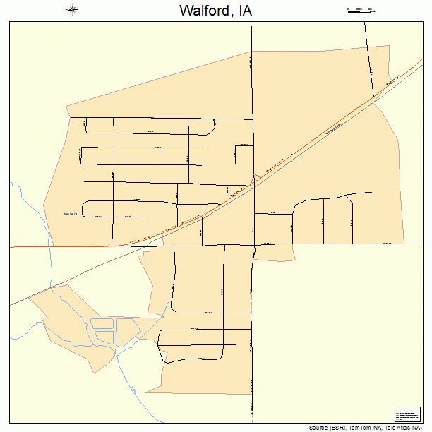 Walford, IA street map