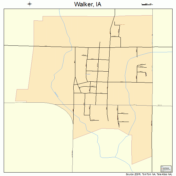 Walker, IA street map