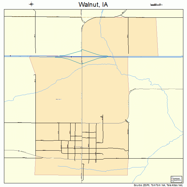 Walnut, IA street map