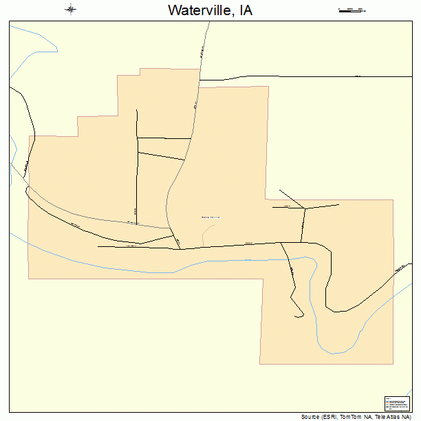 Waterville, IA street map