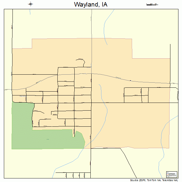 Wayland, IA street map