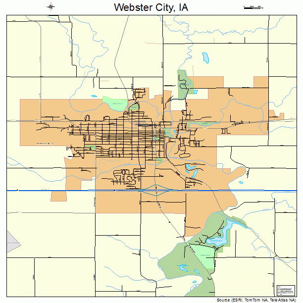 Webster City, IA street map