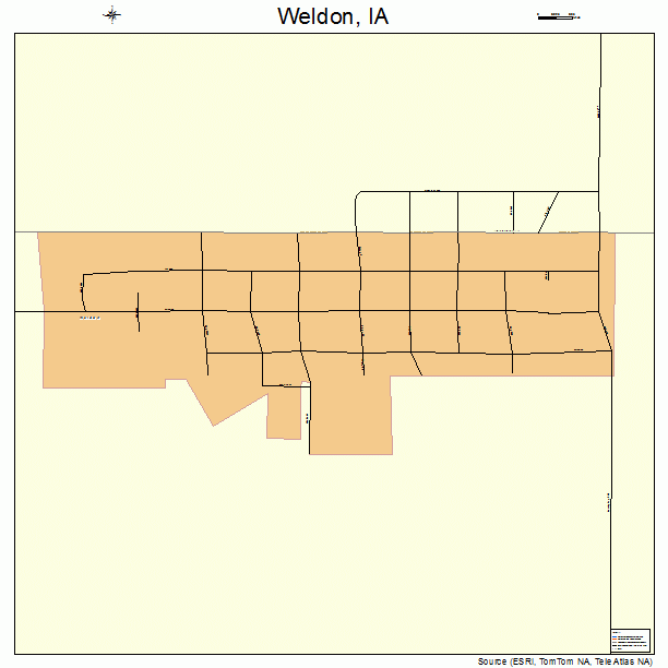 Weldon, IA street map