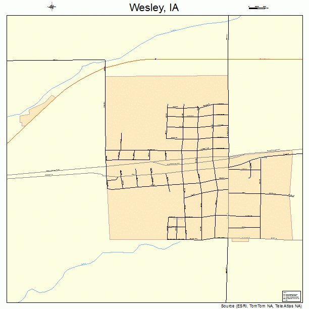 Wesley, IA street map