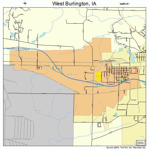 West Burlington, IA street map