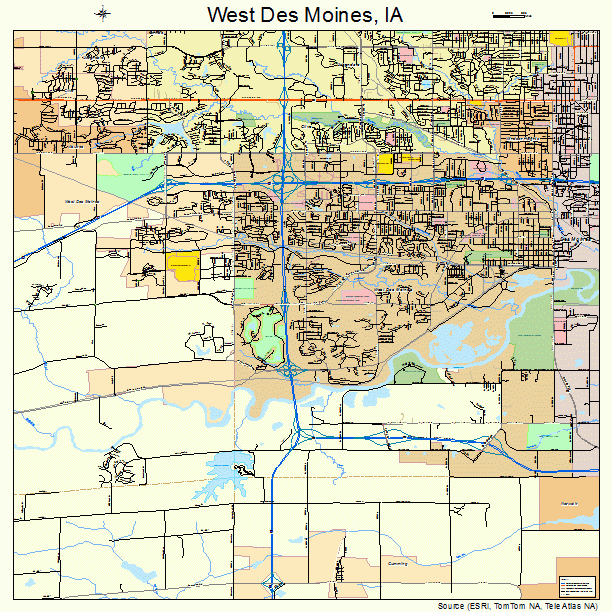West Des Moines, IA street map