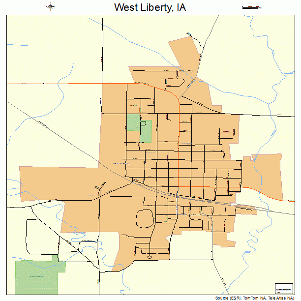 West Liberty, IA street map