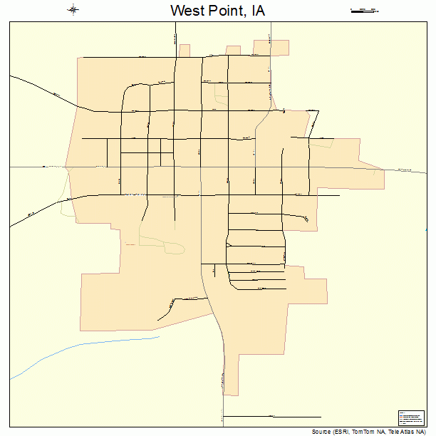 West Point Iowa Street Map 1984585