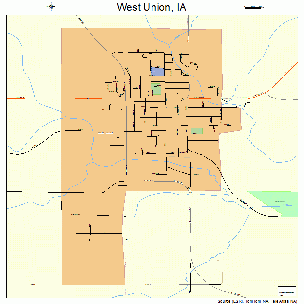 West Union, IA street map