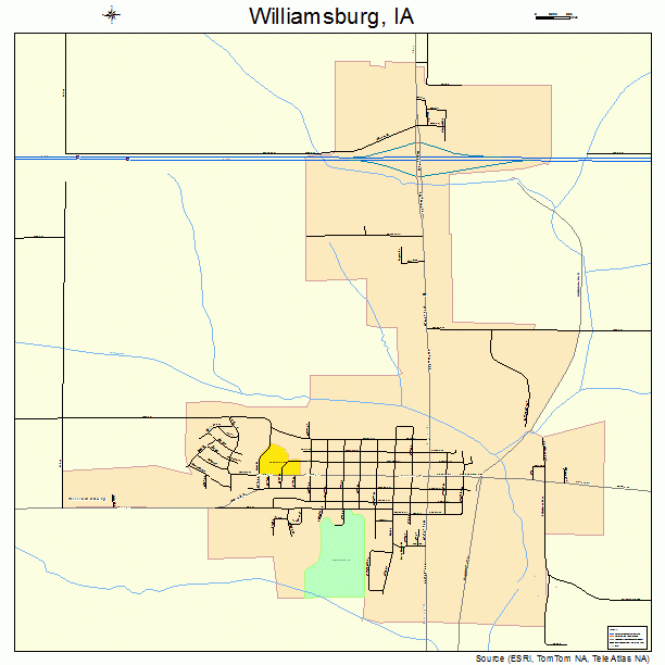 Williamsburg, IA street map