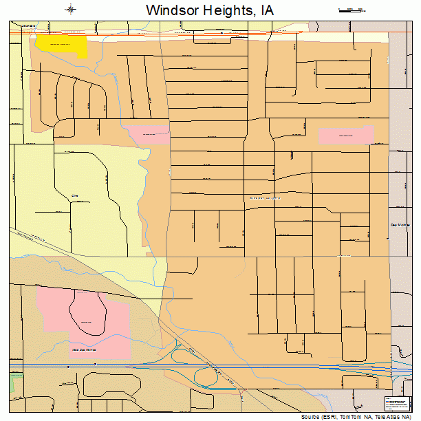 Windsor Heights, IA street map