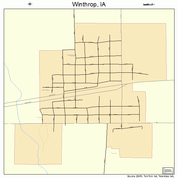 Winthrop, IA street map