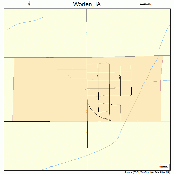 Woden, IA street map