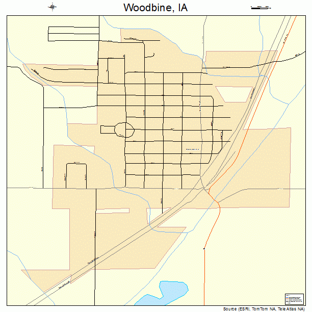 Woodbine, IA street map