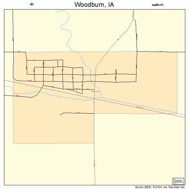 Woodburn, IA street map