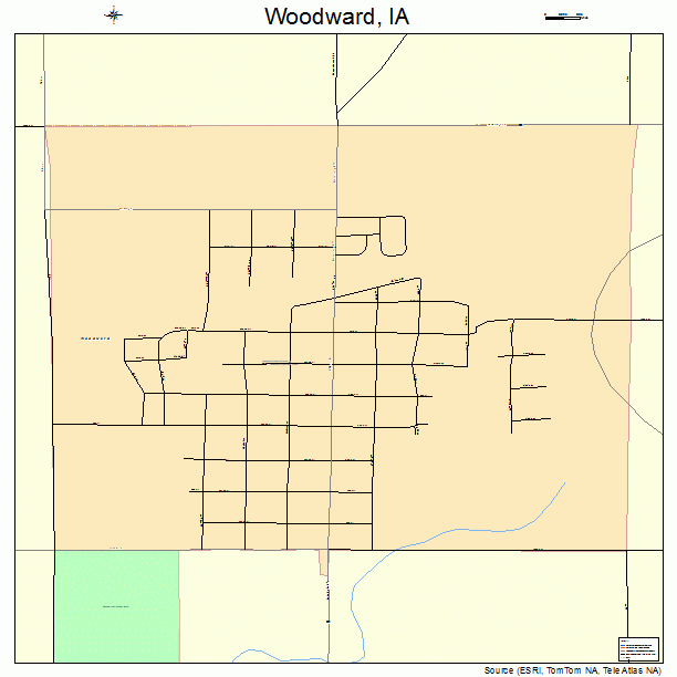 Woodward, IA street map