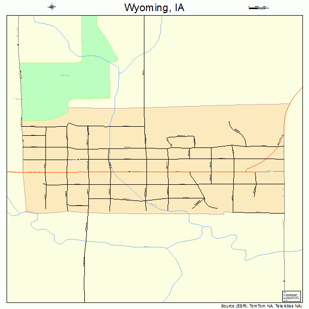 Wyoming, IA street map