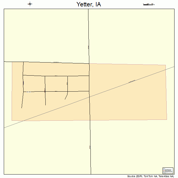 Yetter, IA street map
