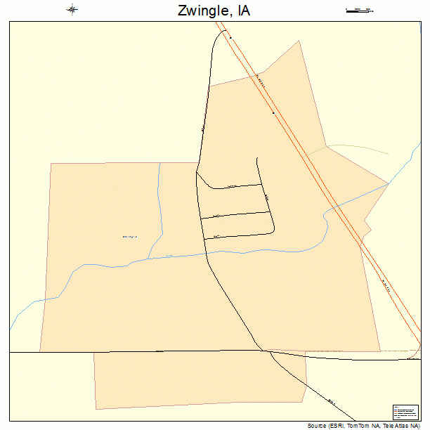 Zwingle, IA street map