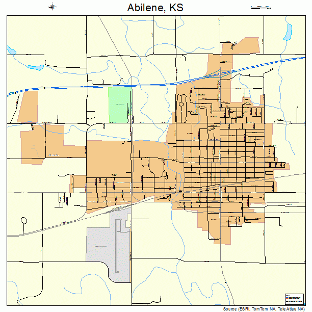 Abilene, KS street map