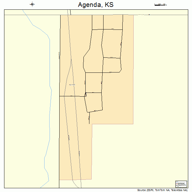Agenda, KS street map
