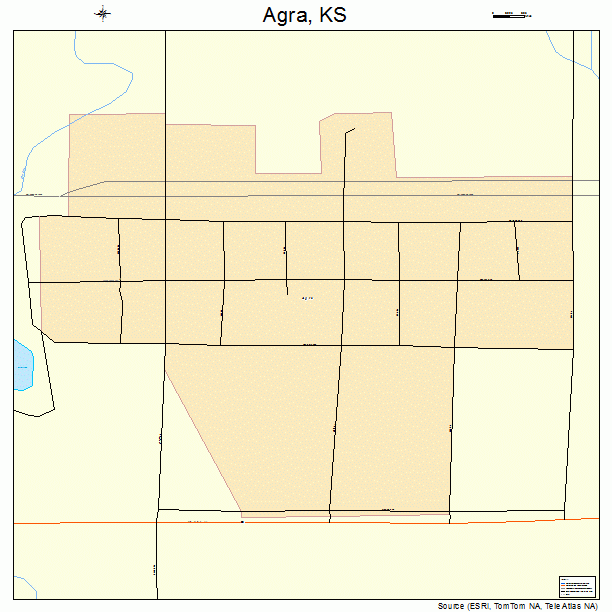Agra, KS street map