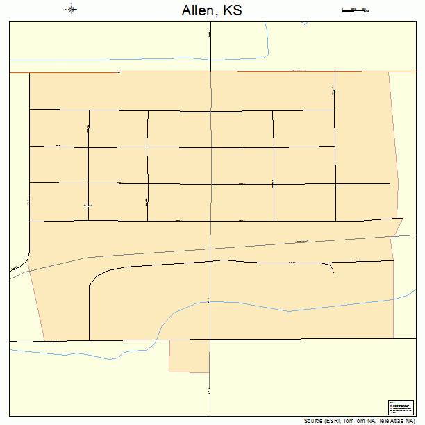 Allen, KS street map