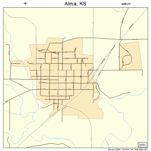 Alma, KS street map
