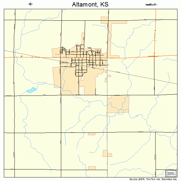 Altamont, KS street map