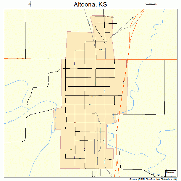 Altoona, KS street map