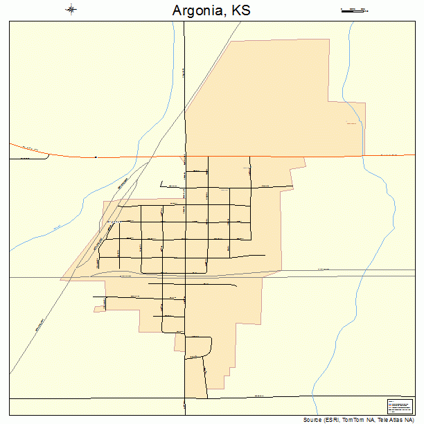 Argonia, KS street map