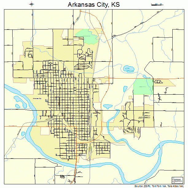 Arkansas City, KS street map