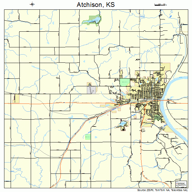Atchison, KS street map