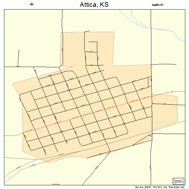 Attica, KS street map