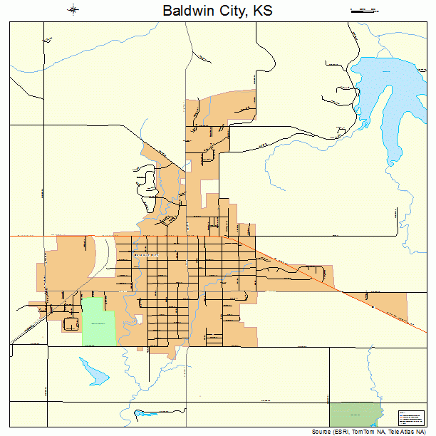 Baldwin City, KS street map