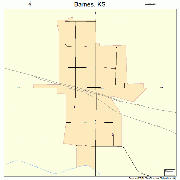 Barnes, KS street map