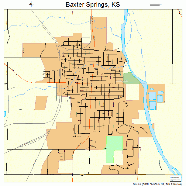 Baxter Springs, KS street map