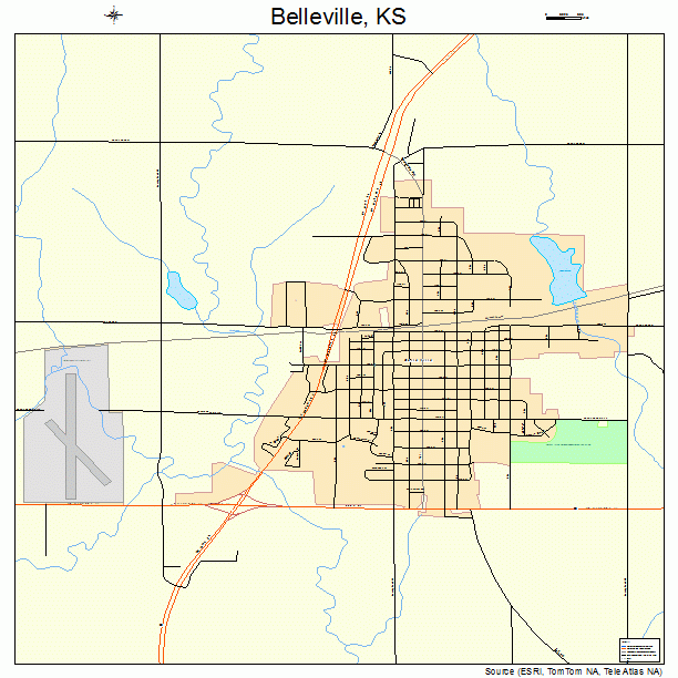 Belleville, KS street map