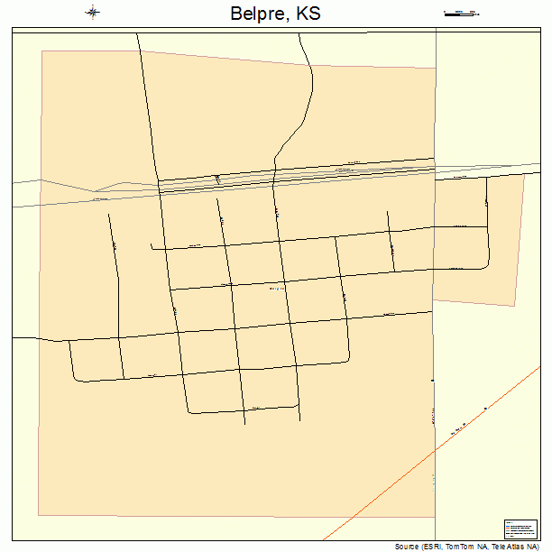 Belpre, KS street map