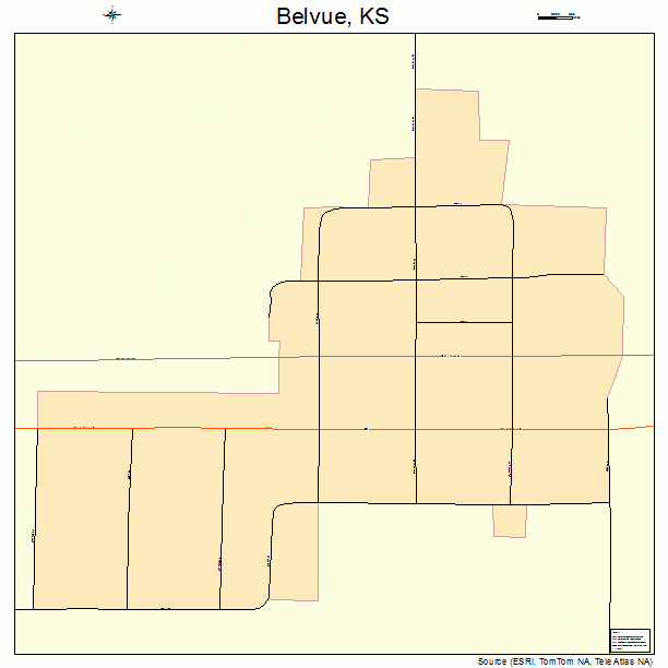 Belvue, KS street map