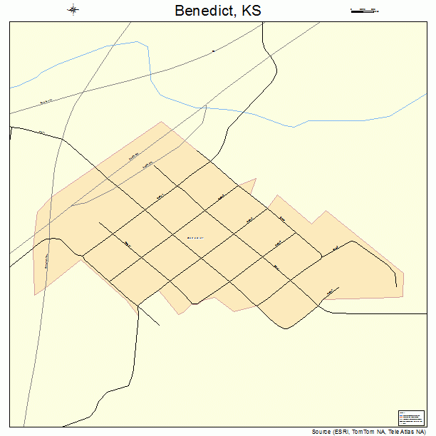 Benedict, KS street map