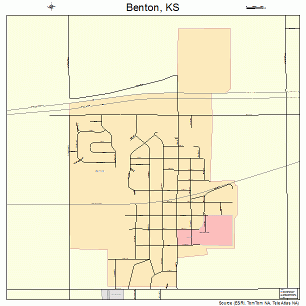 Benton, KS street map