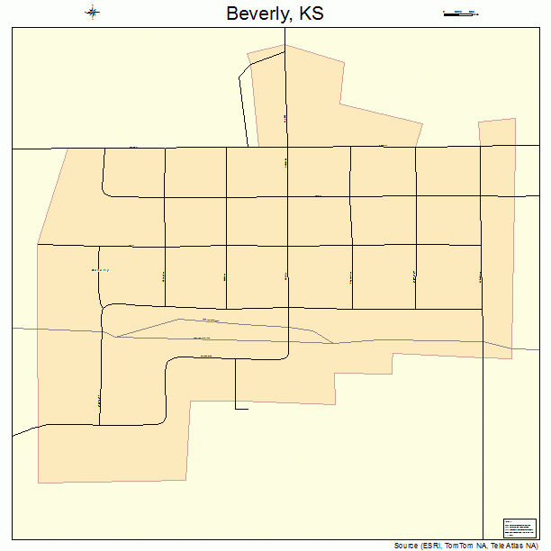 Beverly, KS street map