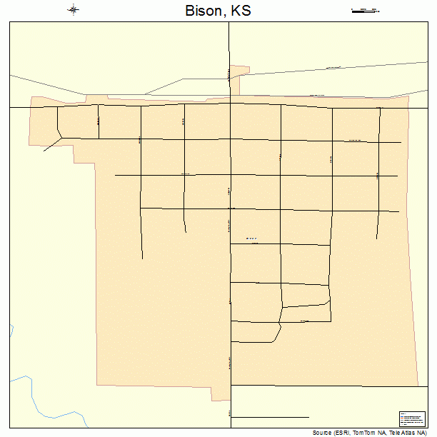 Bison, KS street map