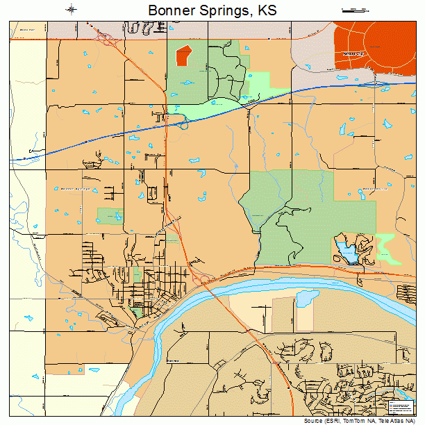 Bonner Springs, KS street map