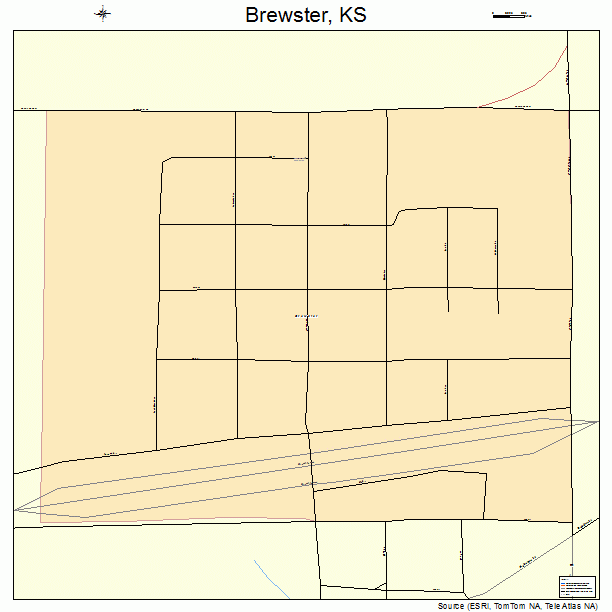 Brewster, KS street map