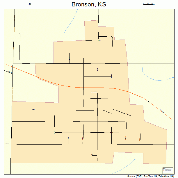 Bronson, KS street map