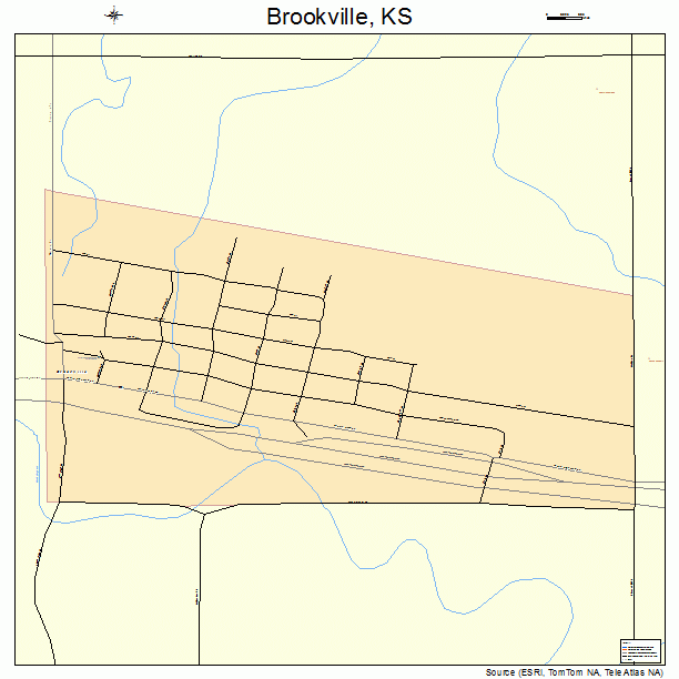 Brookville, KS street map